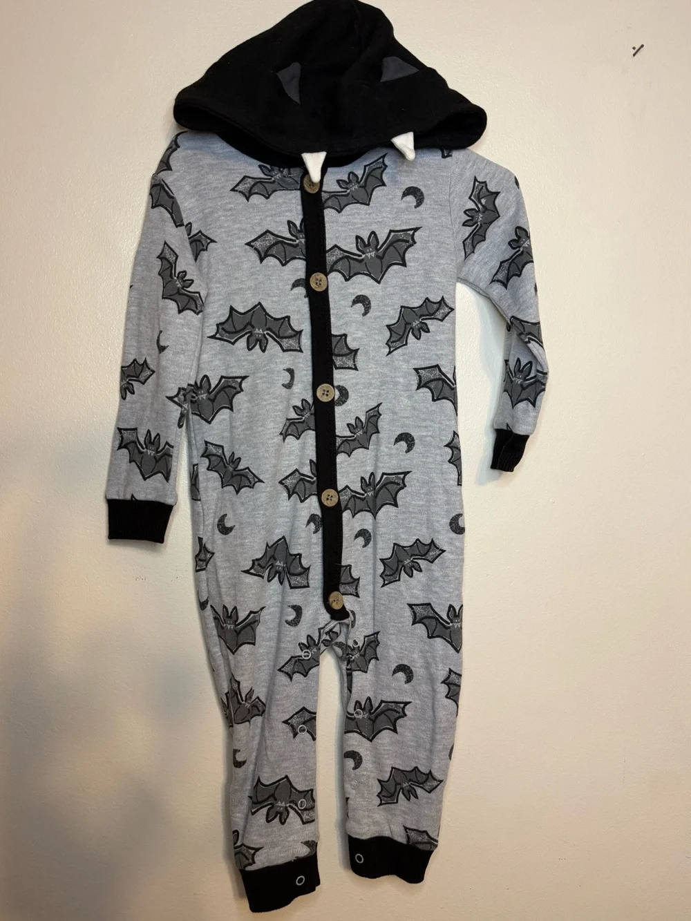 LOT OF 2 Halloween Jumpsuits Outfits Hooded Rompers Toddler Boys 18 Months